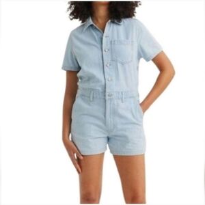 Levi's Denim Shortalls Romper Size Medium
